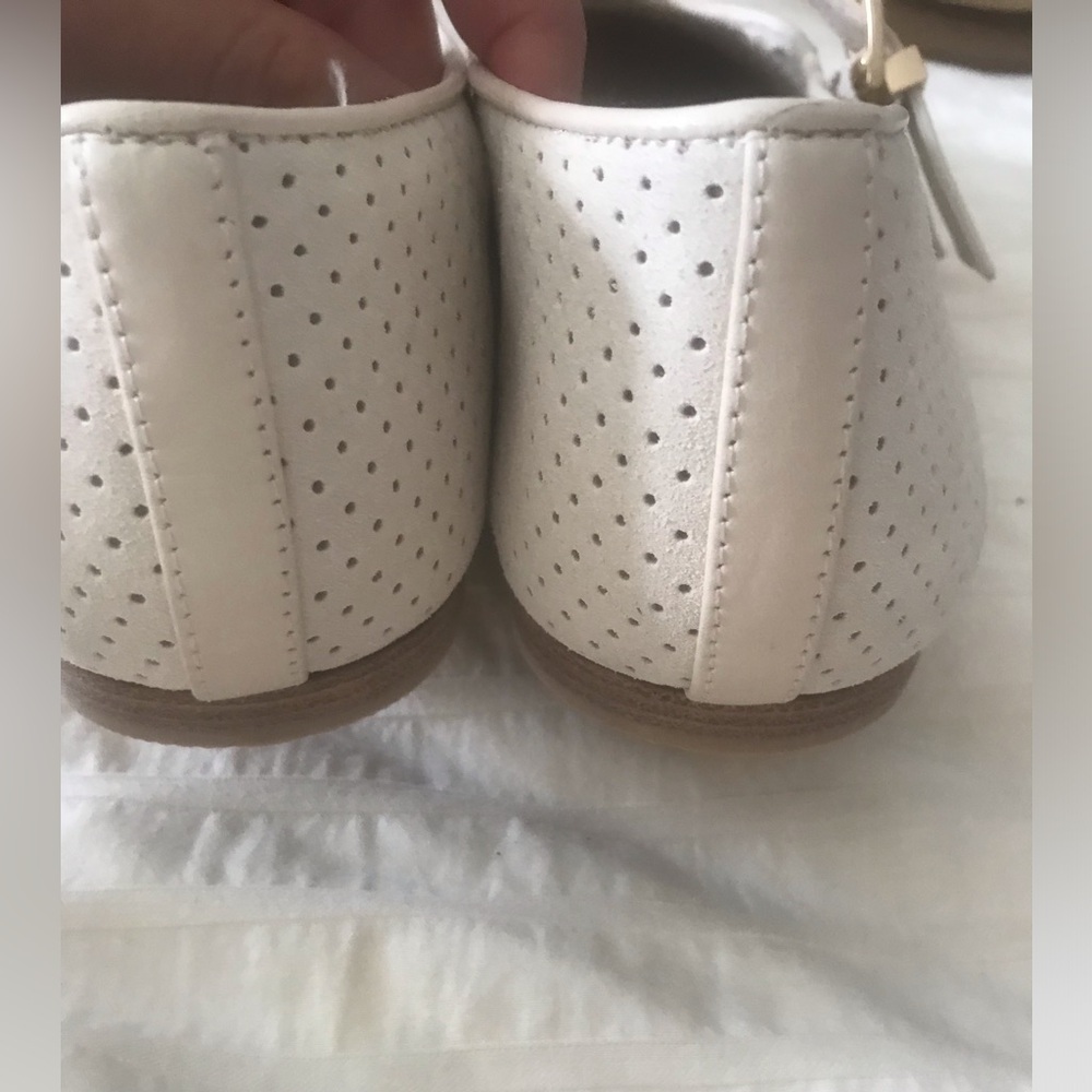 Dolce Vita Cream Perforated Double-Buckle Flats - Picture 10 of 13